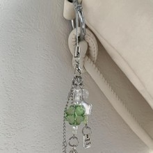 幸运四叶草挂件手机链挂绳串珠风铃相机包包挂饰钥匙扣四叶草挂件