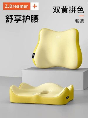 Waist support — Waist Support Back Cushion - comfort-series-double-protection-setlight-orange-color-block-lumbar-support-seat-cushion