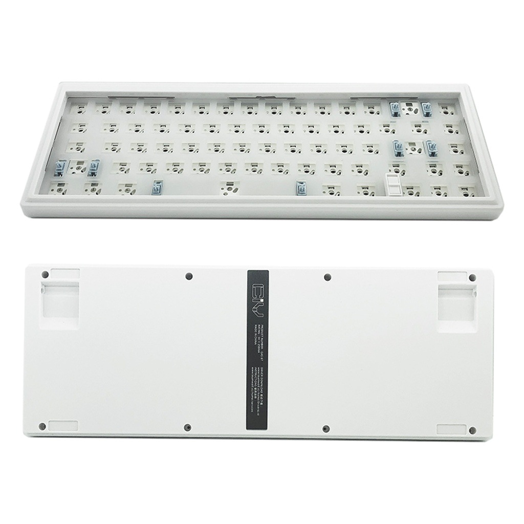 Langpai CIY GAS67 blanco lechoso shell RGB retroiluminación personalizada kit de teclado mecánico enchufe caliente asiento del eje con cable