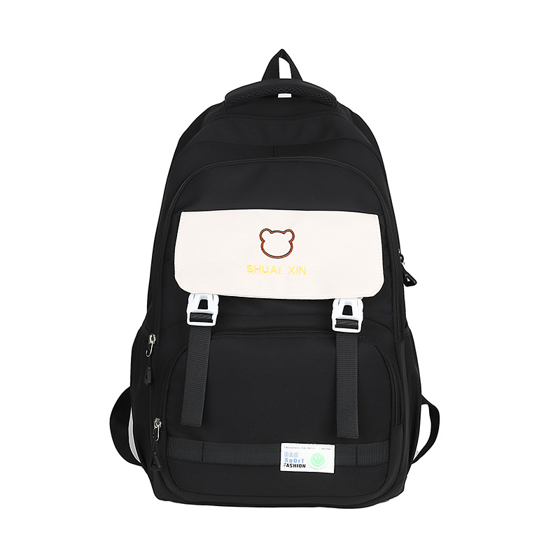 Nueva mochila coreana para mujeres de color contrastante, mochila de estudiantes de primaria y secundaria de gran capacidad, mochila de viaje simple