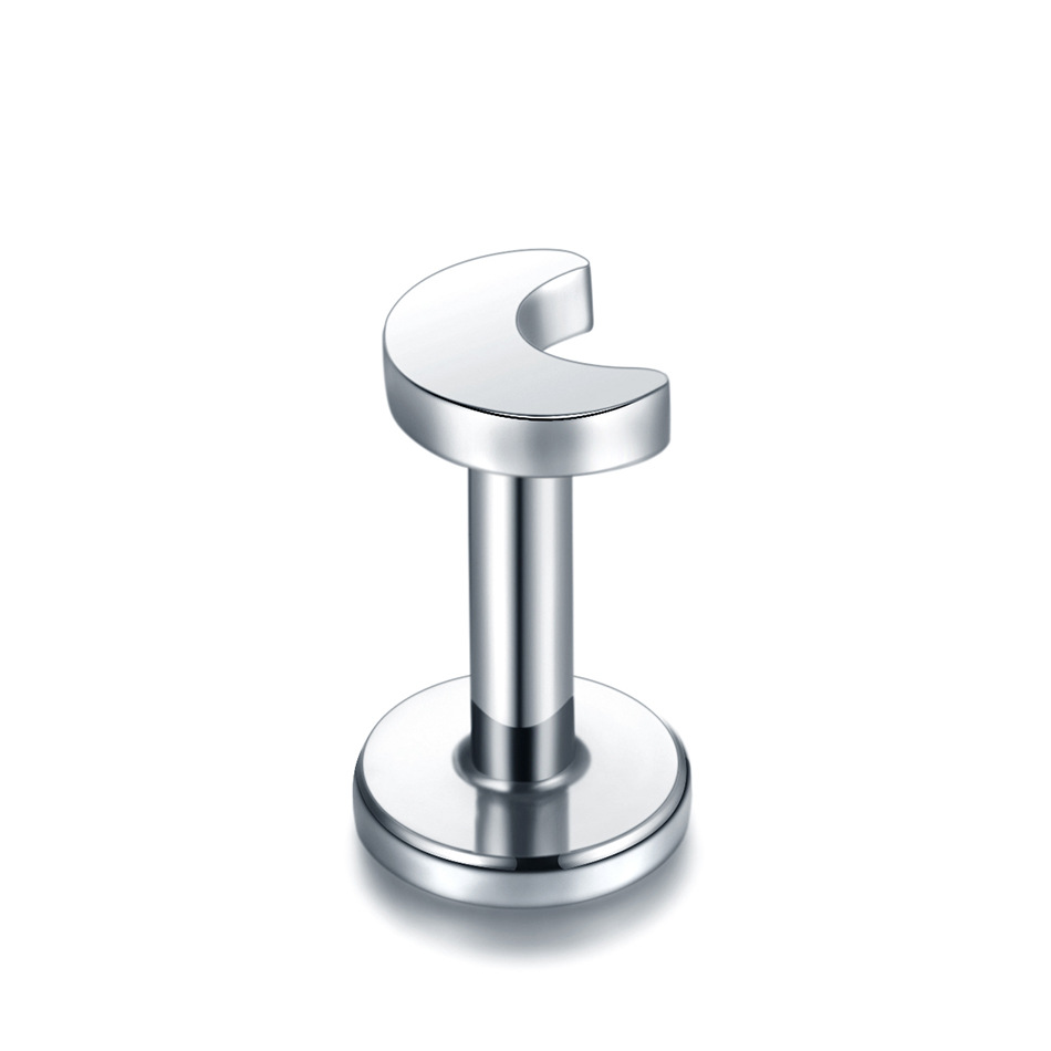 Holiday, Daily Occasion 1 Piece 316L Stainless Steel Lip Rings Solid Color Waterproof Non Tarnish Surgical Steel Lip Rings Women's