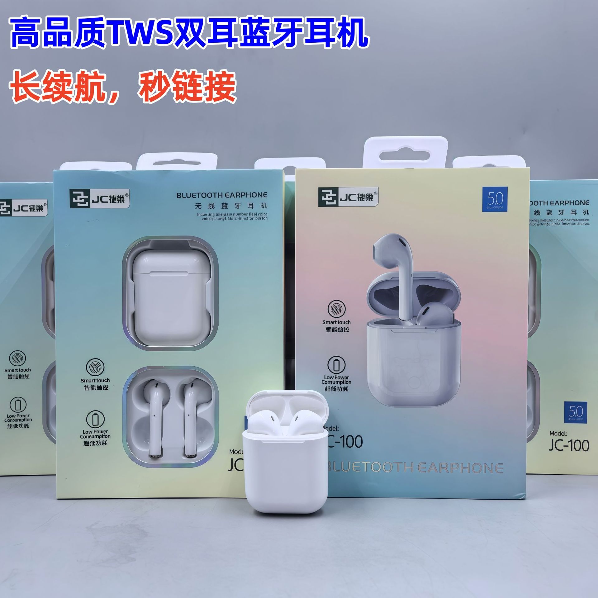 2025 New Binaural Wireless Bluetooth Headset Mini In-Ear Sports Stereo Mobile Phone Headset Factory Wholesale