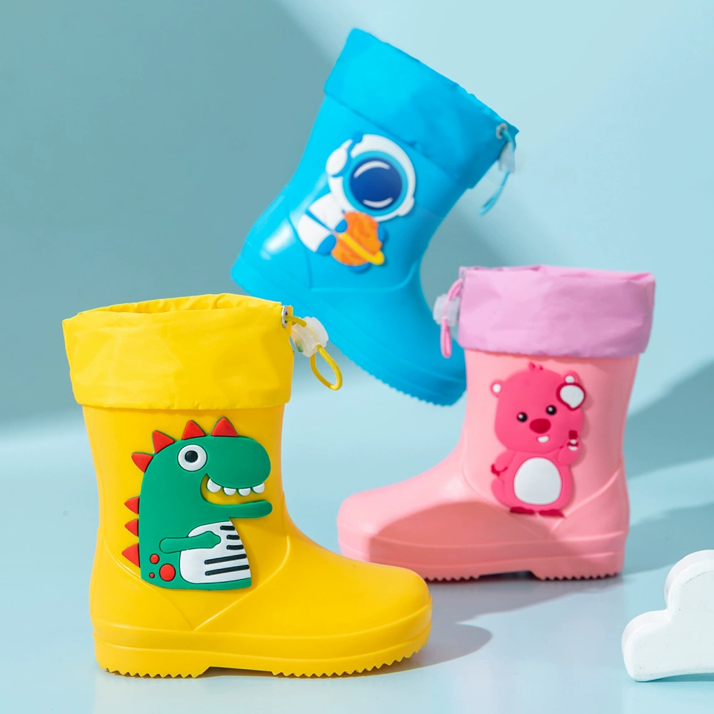 Детская резиновая обувь, Нескользящие резиновые сапоги, детские резиновые сапоги для мальчиков От 1 до 7 лет Девочки, летние школьники, Детская водонепроницаемая обувь