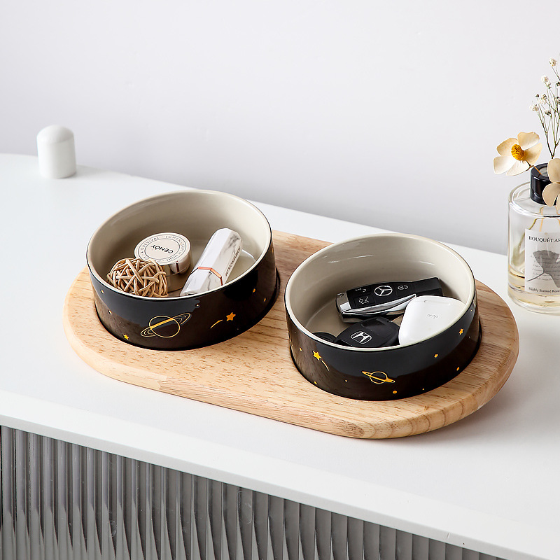 Entrada puerta de entrada clave de almacenamiento de cerámica tazón decoración sala de estar mesa de café TV gabinete de zapatos de almacenamiento de artículos diversos