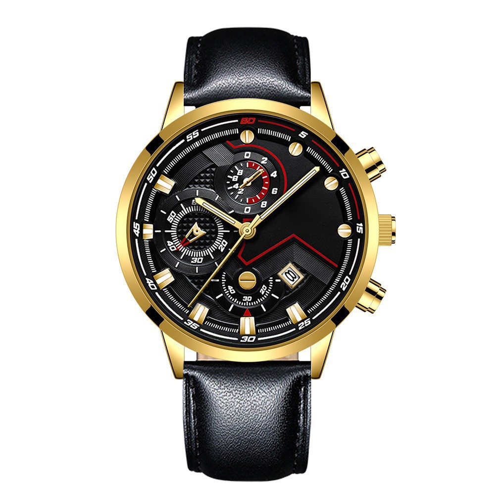 Explosions Men's Fashion Business Watch Luminous Hands with Calendar Quartz Watch_voghion.com