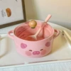 Розовая свинка (с крышкой, с ложкой)