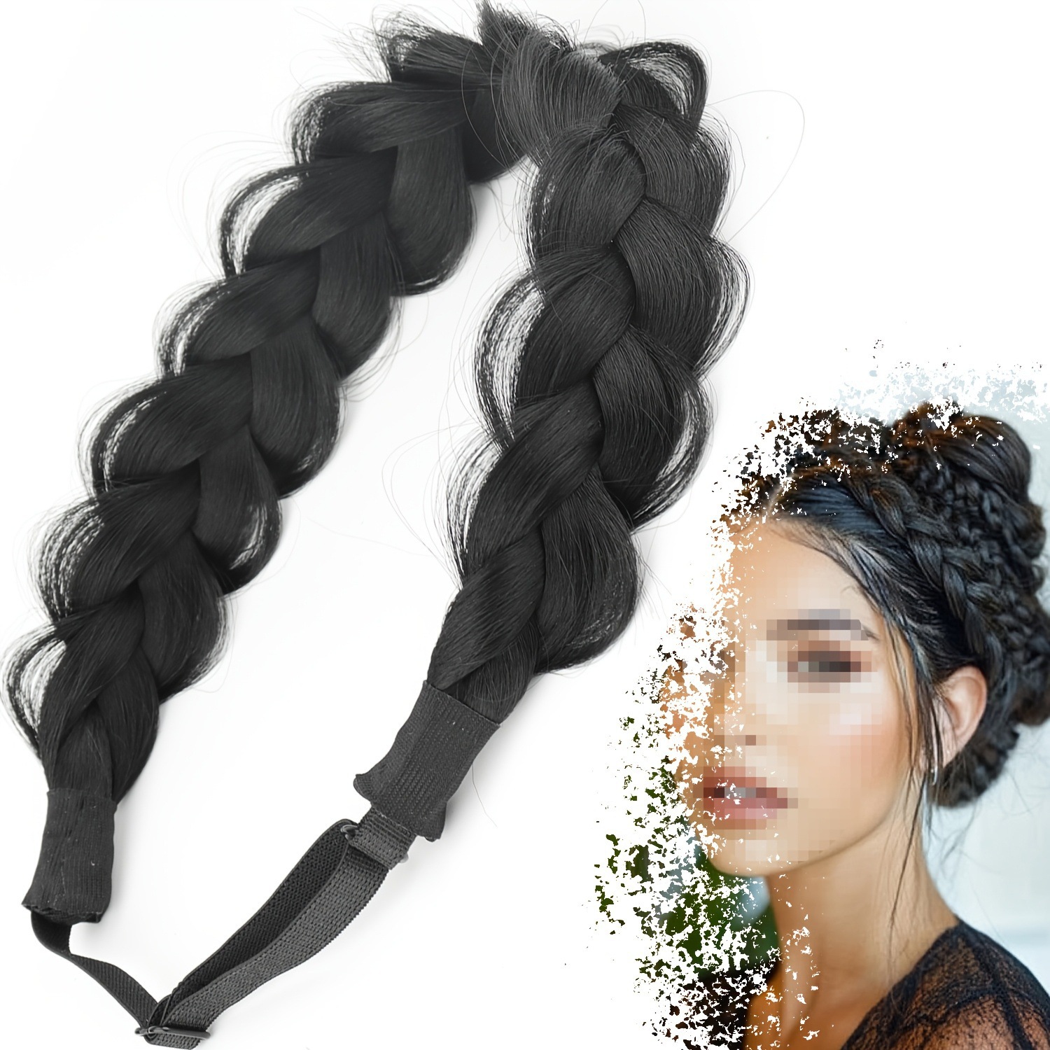 Trenza de hueso de pescado ajustable elástica europea y americana de alta temperatura transfronteriza cabeza de tejido manual