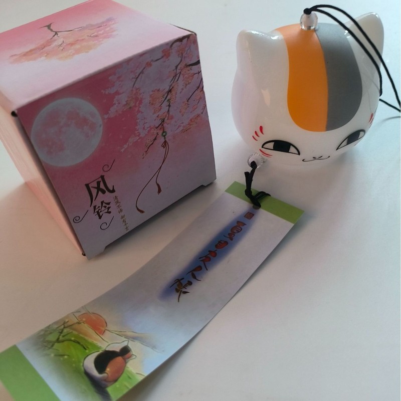 和風風鈴 夏目友人帳 猫先生 女口三三猫 クリエイティブセラミック 誕生日プレゼント 風鈴|undefined