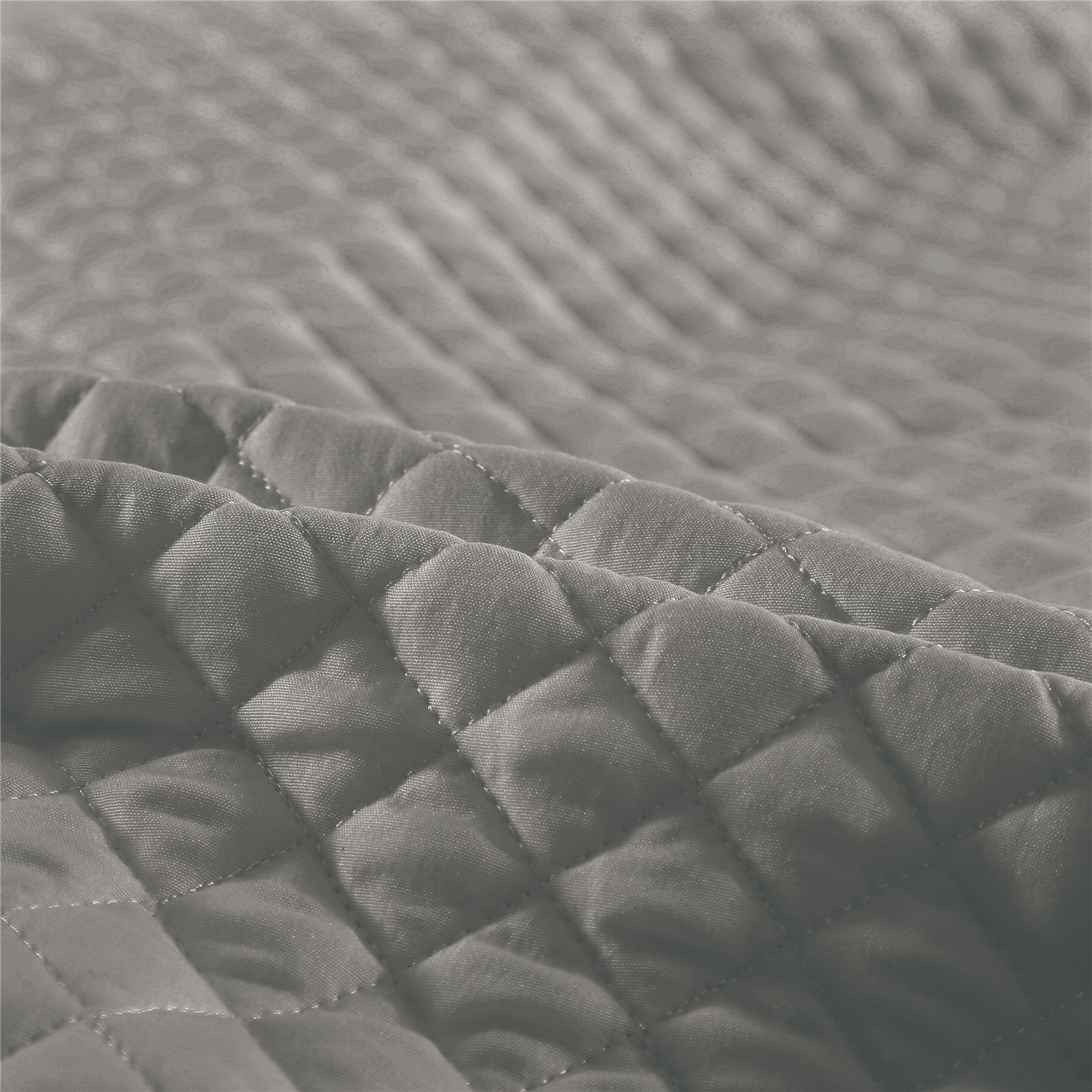 Set di tre trapunte trapuntate a griglia fine, copriletto tessile per la casa, federa per cuscino_voghion.com