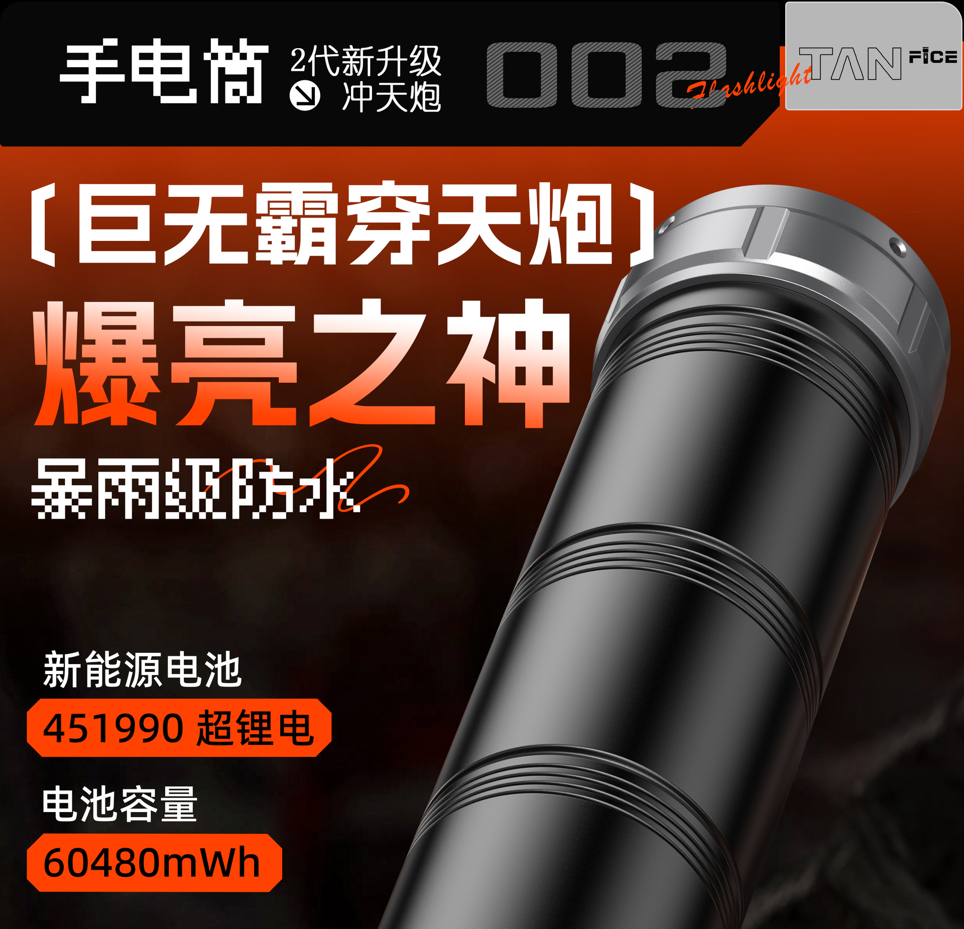 Cross-Border Hot-Selling High-Brightness Flashlight with Multi-Functional Telescopic Fixed-Focus Zoom, Outdoor Aluminum Alloy Emergency Light