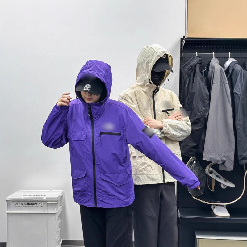 日焼け防止服メンズ夏薄い涼しい通気性釣り日焼け防止服屋外抗 UV フード付きジャケット北北|undefined