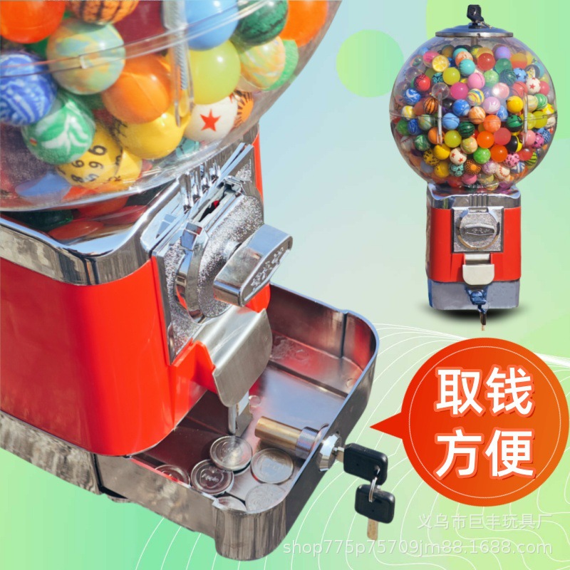 Fabricante verdadero máquina de torsión de huevos de un dólar máquina de monedas para niños 32 juguetes de bolas elásticas máquina expendedora venta directa