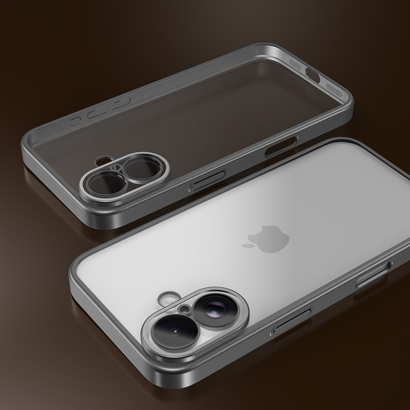 适用苹果17手机壳电镀磨砂镜头膜全包iPhone17ProMax防摔PC保护套|undefined