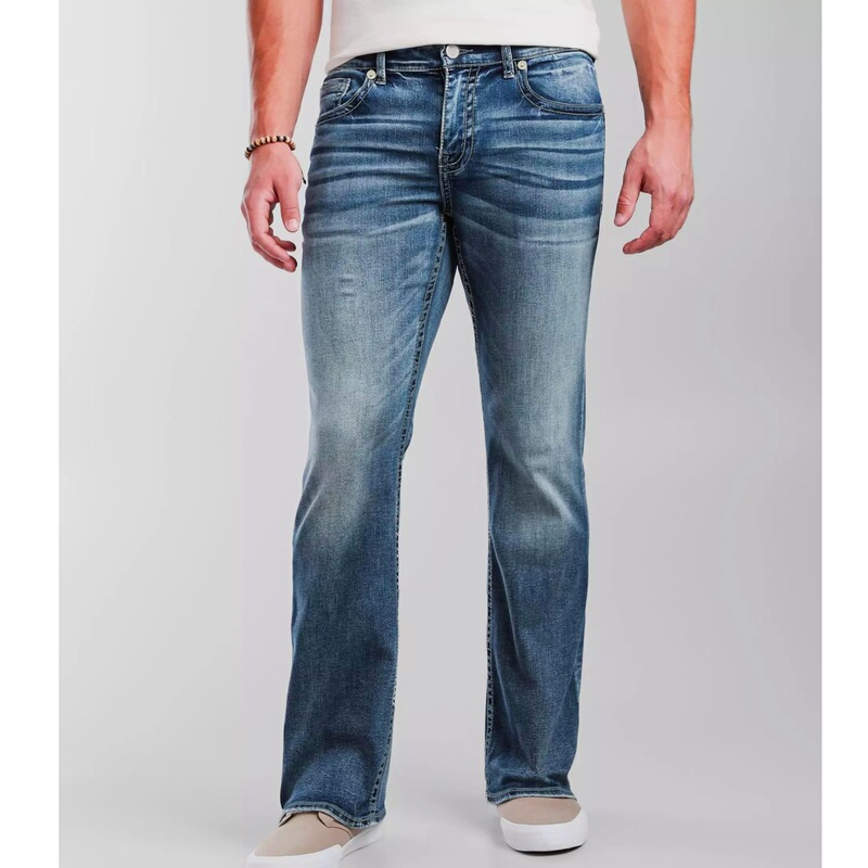 Foreign Trade Cross-Border Quick Delivery Casual Retro Fashion Straight-Leg Jeans Men's Stretch Blue Slim-Fit Jeans Men's Pants