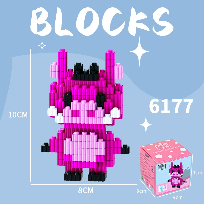 Cartoon Building Block Toy Set, Mini Constructor Doll, 9×9×9 cm, Assorted Character Designs