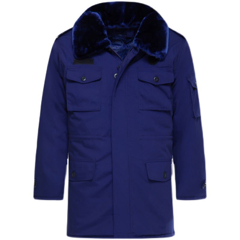 厂家批发蓝色大衣蓝色大衣新式防寒保暖棉大衣