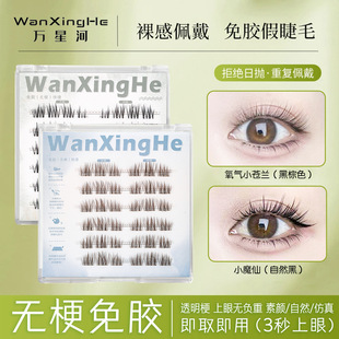 Glue-free Freesia Korean Black Brown False Eyelashes Segmented Novice Eyelashes 2025 New Lower Eyelashes