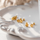 Маленькие серьги для сна, не выцветает, золото 750 пробы