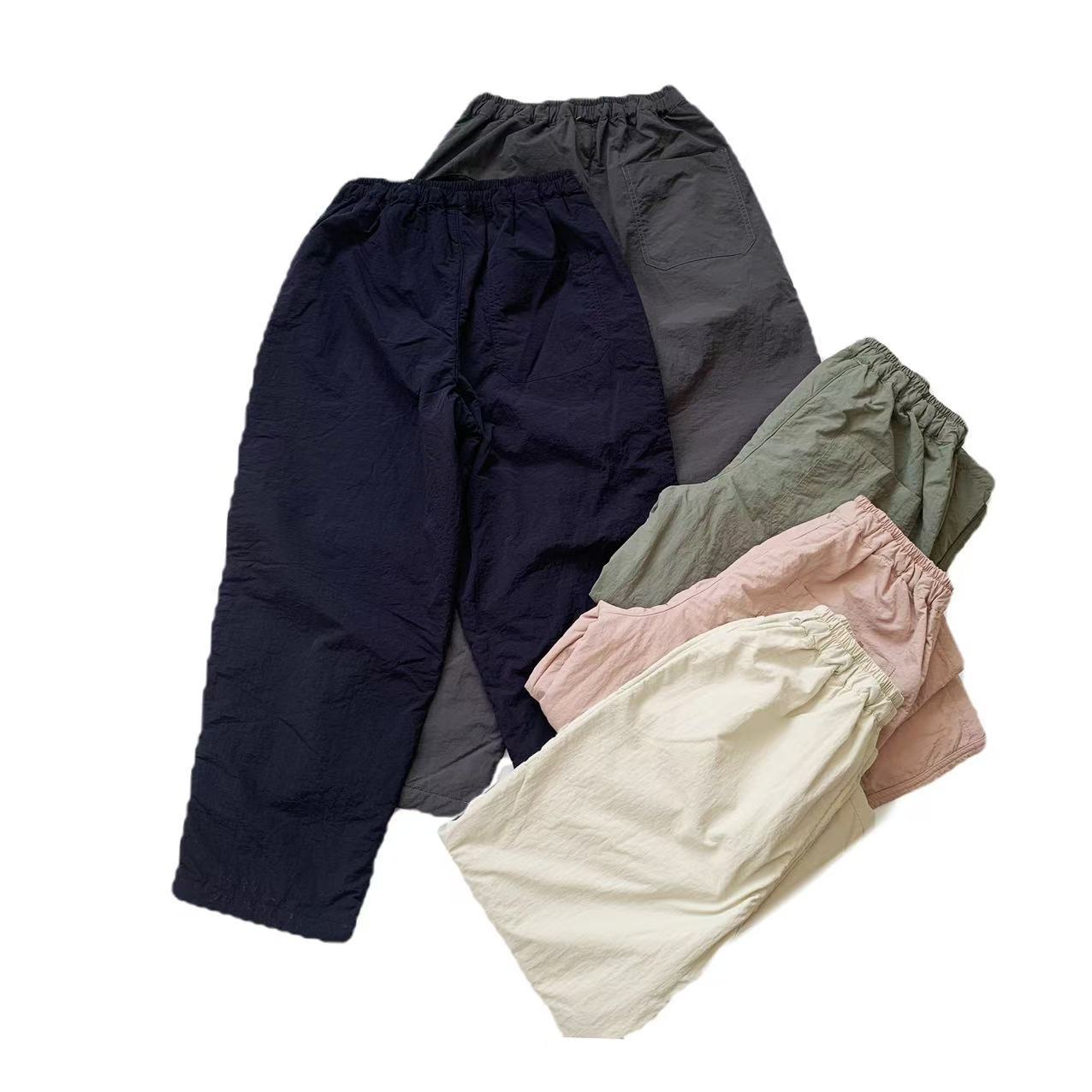 货号25A1779秋冬新款日系字母简约小标印花加绒松紧腰休闲裤