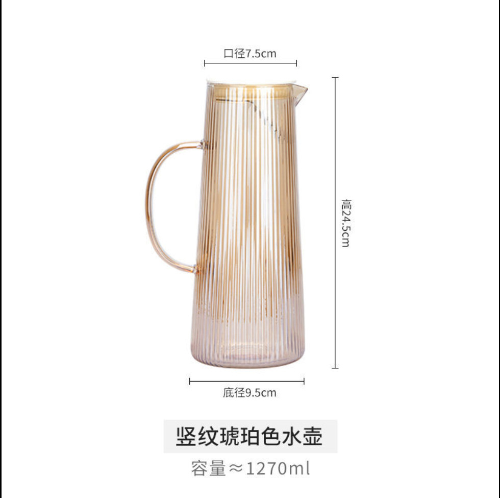 Botella de agua fría Botella de agua de vidrio Tetera de gran capacidad Taza de agua hervida para el hogar de alto valor