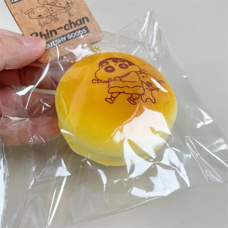 スーパーソフトクレヨンしんちゃんバーガー、ゆっくりと反発するスクイーズ減圧PUシミュレーションパン、大人もおもちゃを遊ぶことができます|undefined