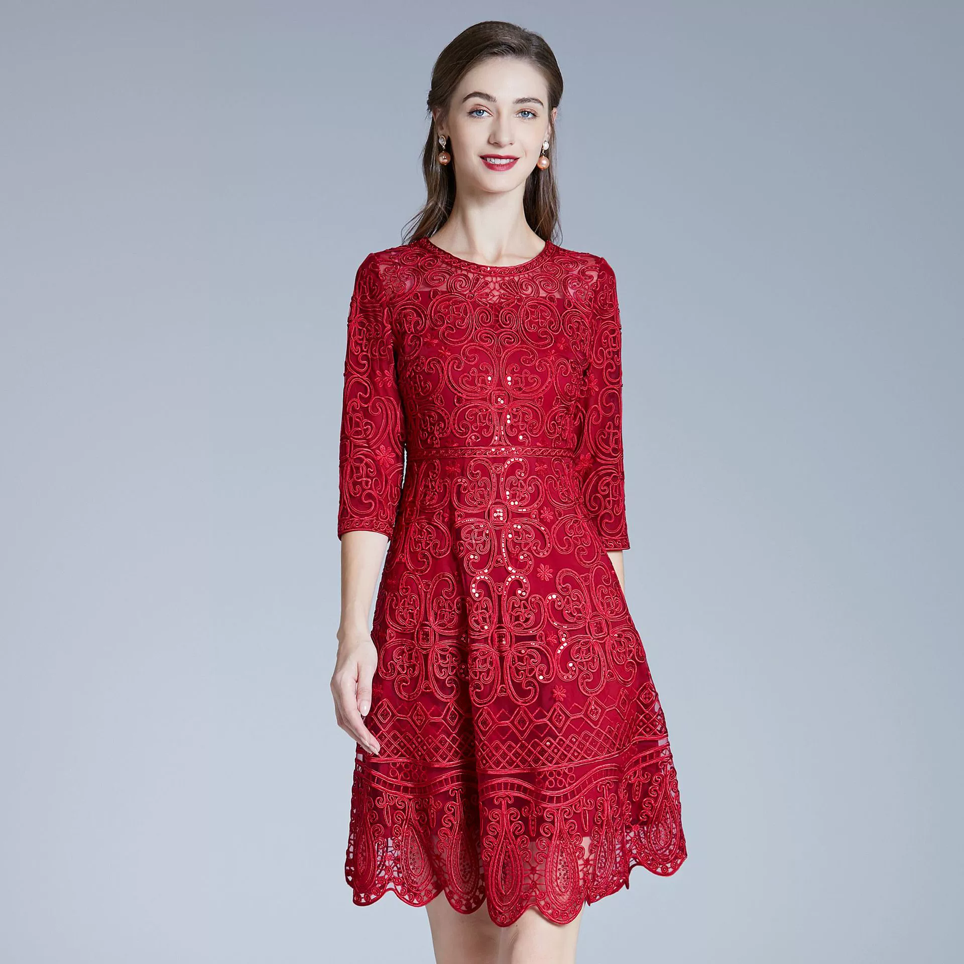 Шэньчжэнь высокого класса новый среднего возраста и пожилых мам свадебное платье плюс Размер-линии юбка взрыв платье оптом