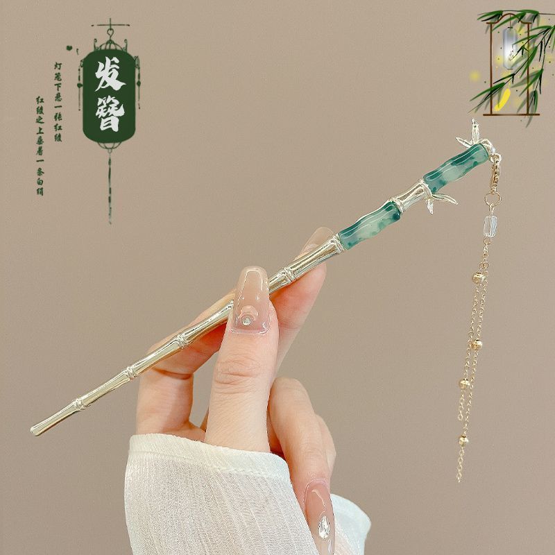 天然黑檀木发簪女清冷感发饰玉兰花步摇簪子古风旗袍头饰日常盘发|undefined