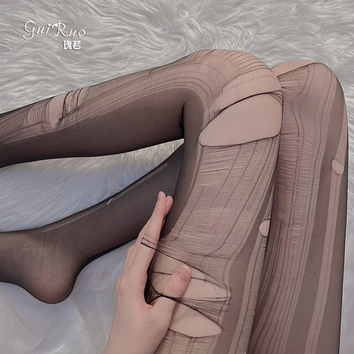 Sheer sexy thin stocking, flattering beauty leg stocking, open-sided for easy removal, women's tights, set of one, drop shipping, size w7