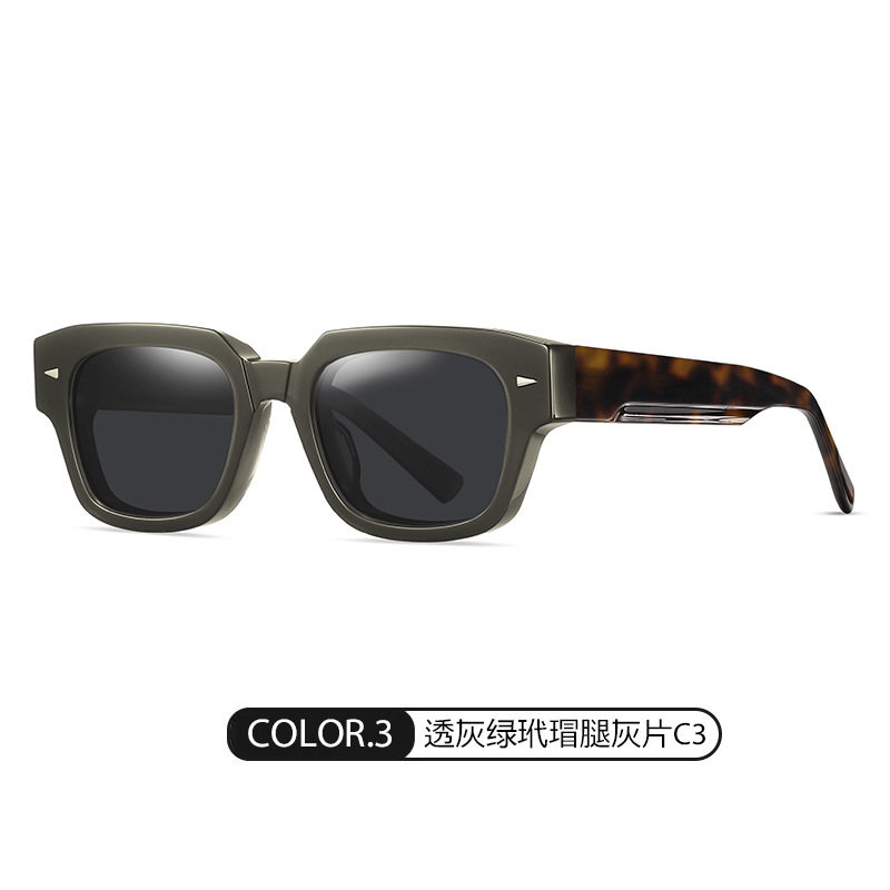 Gafas de sol polarizadas europeas y americanas transfronterizas S32112 Frame grueso de moda Gafas de sol de hoja de moda para hombres y mujeres de alta calidad