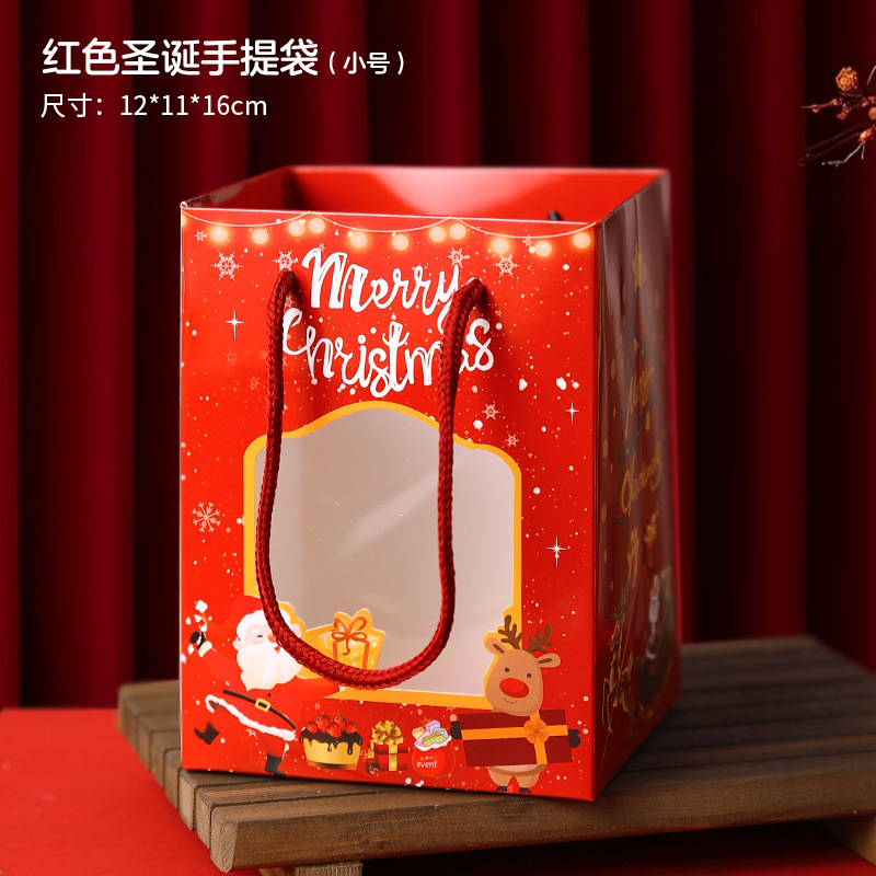 Small red linen bag, increased thickness