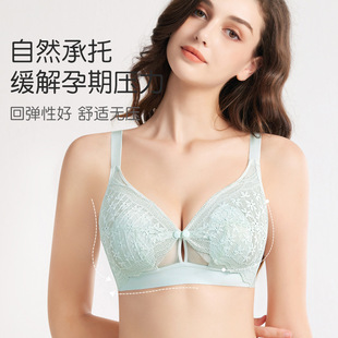 Breastfeeding Underwear Gathered Anti-sagging Postpartum Feeding Pregnant Women's Bra for Pregnancy Summer Thin Large Size Women