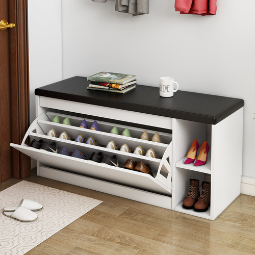 Modern minimalist shoe cabinet doorway shoe changing stool wearing shoes shoe store clothing store sofa stool entry door storage shoe rack