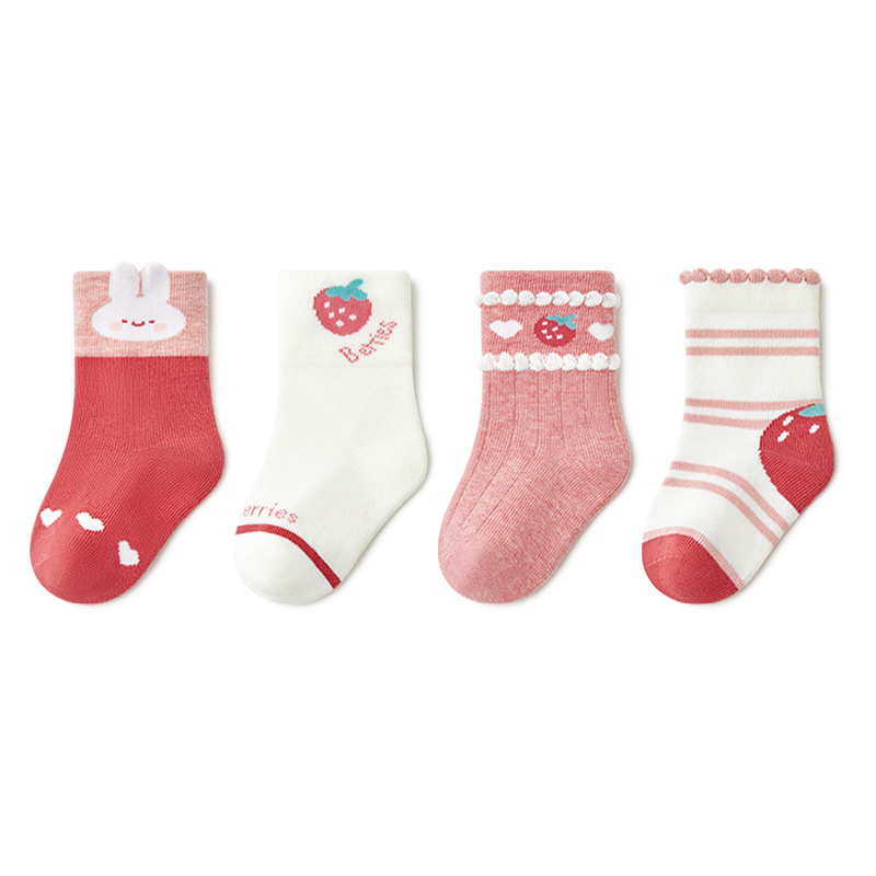 Babe children's socks autumn sweat-absorbent breathable cotton A female baby socks 7A antibacterial baby socks wholesale