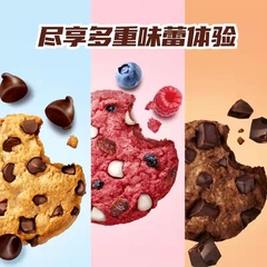Chewy and Delicious Chocolate Chip Cookies - Famous Snack Food for Boredom Relief, Multiple Flavors, Single Pack