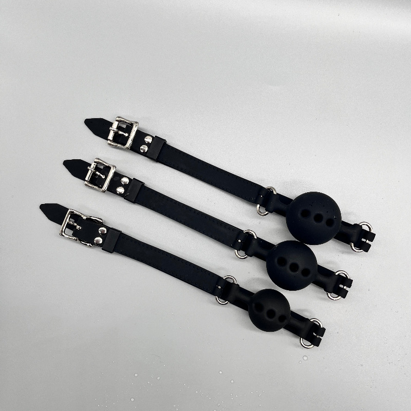 Juguetes sexuales, juguetes de bondage, tapón bucal, productos sexuales, bola bucal de silicona de tres agujeros, accesorios de silicona para parejas adultas._voghion.com