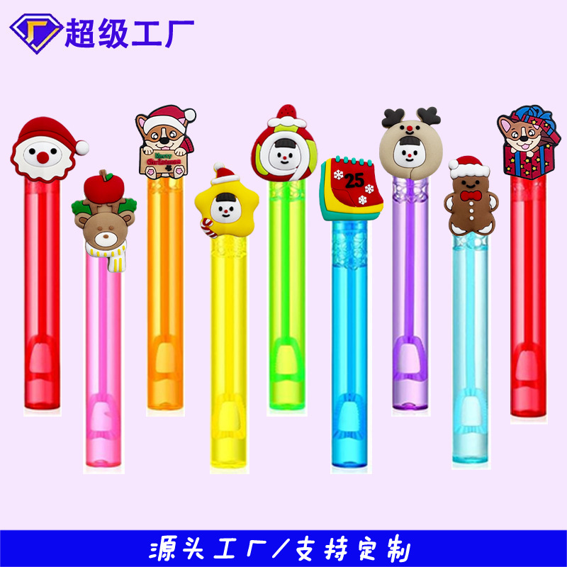 メーカー卸売サンタクロースシリーズバブル水スティックサマーパーティーカラフルなミニバブルスティック装飾ギフト|undefined