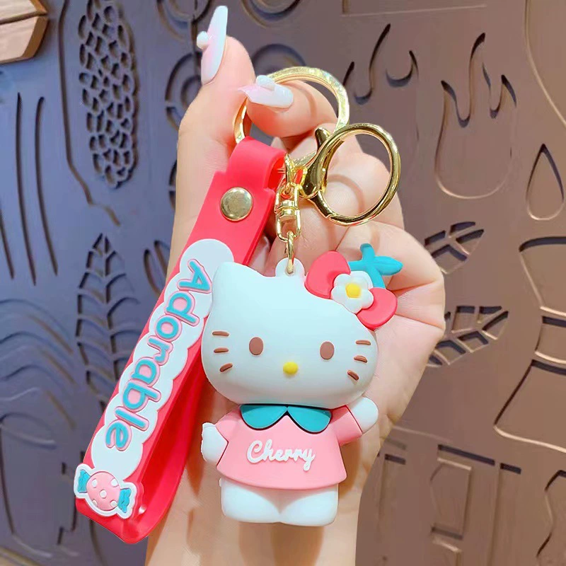 Кулон на брелке (Sanrio) Набор милых силиконовых подвесок — мягкие резиновые талисманчики, подарок на день рождения, различные персонажи