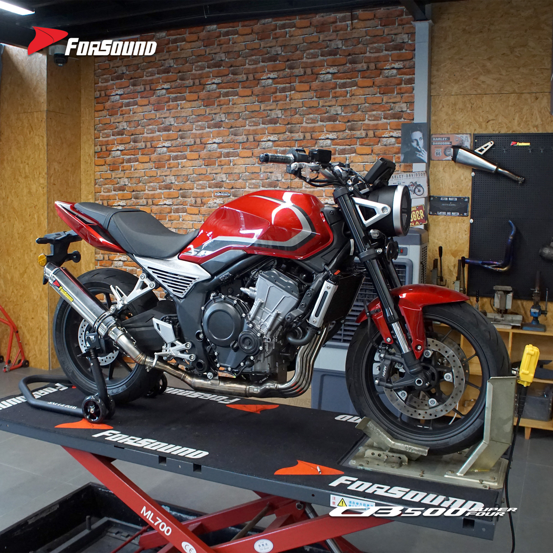 Suitable for HONDA CB500SF modified mid-tail section stainless steel motorcycle exhaust pipe
