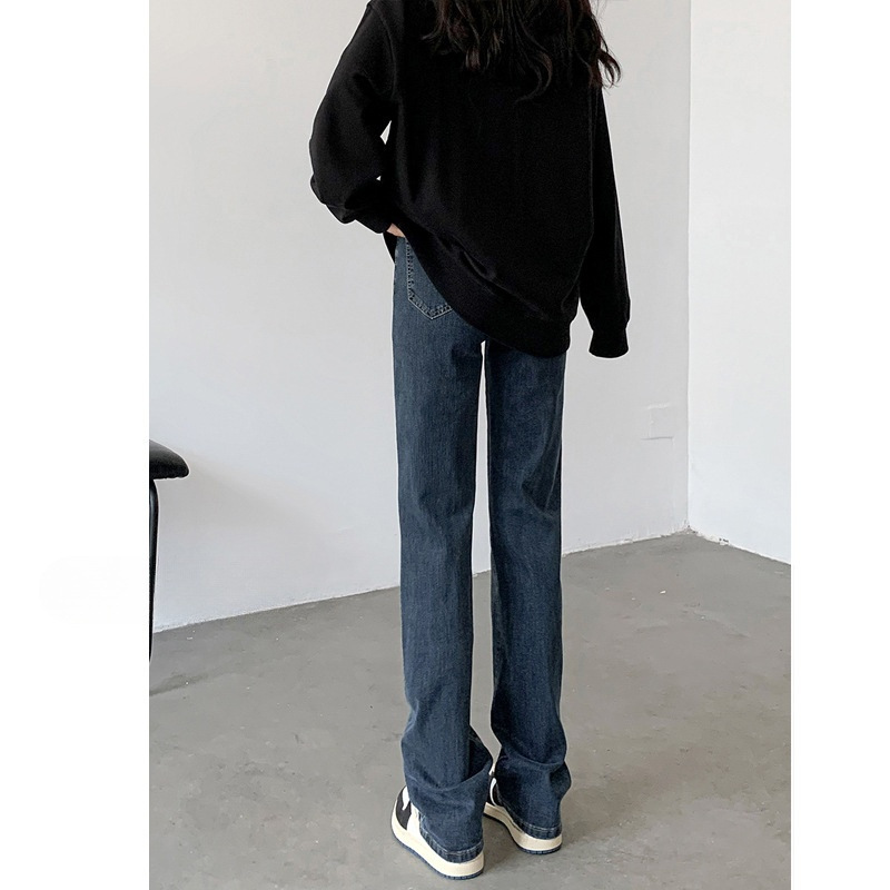 High-Waisted Straight-Leg Jeans for Women, Autumn and Winter 2025 New Style, Slimming, Spring and Summer Narrow Wide-Leg Pants, Petite Cigarette Pants High-Waisted Straight-Leg Jeans for Women, Autumn and Winter 2025 New Style, Slimming, Spring and Summer Narrow Wide-Leg Pants, Petite Cigarette Pants
