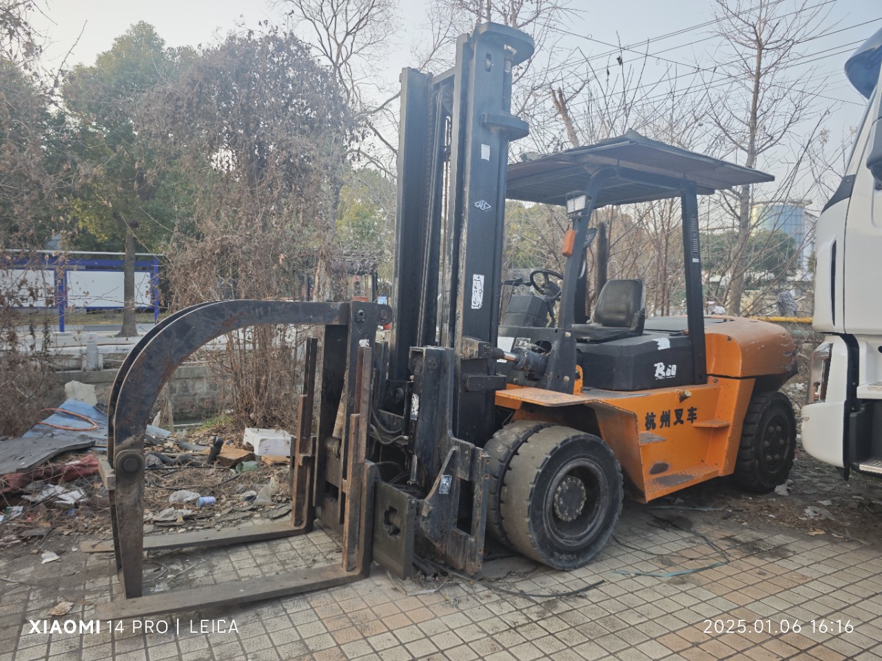 二手叉车 合力 杭州5吨 3.5吨叉车 五吨钢管夹 建材钢管专用夹具