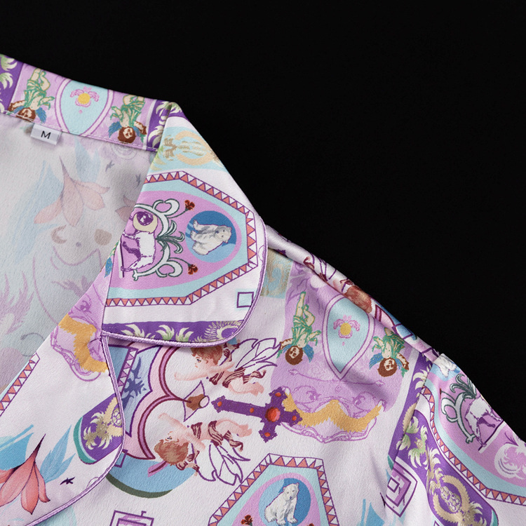 Special Interest Design Printed Pajamas Women Spring Autumn Long Sleeve Can Be Outerwear Homewear Set 10 Special Interest Design Printed Pajamas Women Spring Autumn Long Sleeve Can Be Outerwear Homewear Set