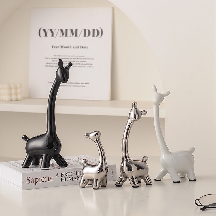 Light Luxury Family of Four Deer Ornaments Home Accessories Living Room Tv Cabinet Wine Cabinet Entrance Decoration Furnishings