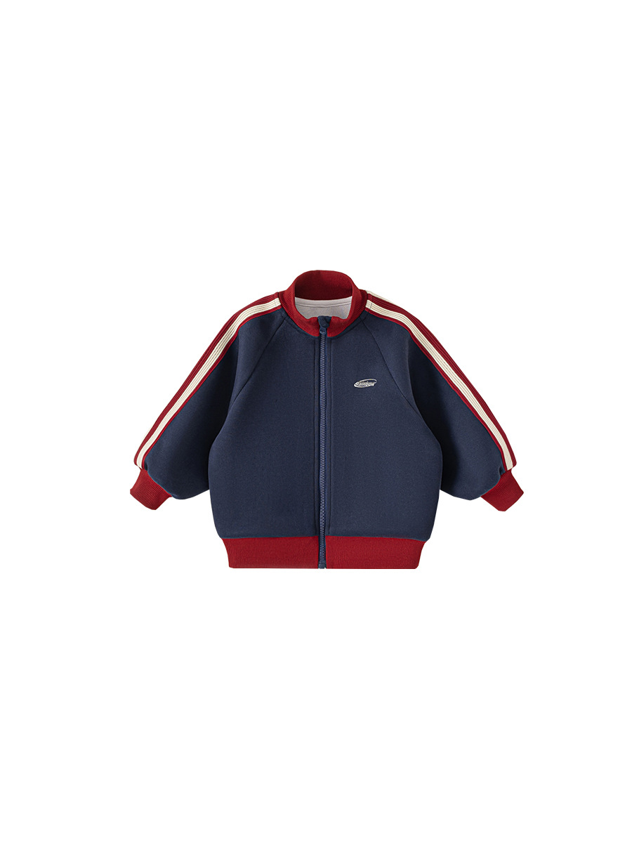 Yoobao ropa infantil de otoño 2025 chaqueta de niños chaqueta deportiva a rayas chaqueta de cremallera de niñas chaqueta de béisbol