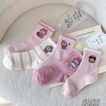秋冬儿童袜子男孩棉袜儿童中筒袜宝宝卡通袜韩系女宝秋冬款学生袜
