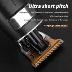 Cross-border retro oil head electric razor comb hair gradient white 0 blade head USB charged razor head shaver