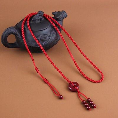 High content cinnabar Zijin Cinnabar Ping An buckle Zodiac Waist chain Natal red string belt Live source batch