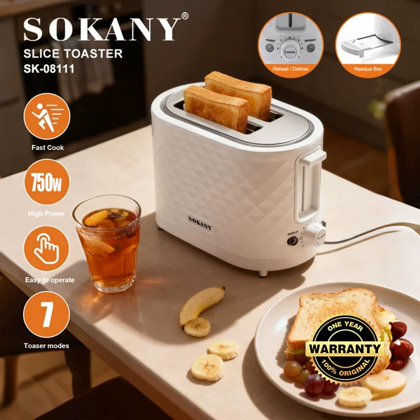 Export SOKANY08111 Spit Driver Home Breakfast Machine Automatic Baking Machine SLICE TOASTER
