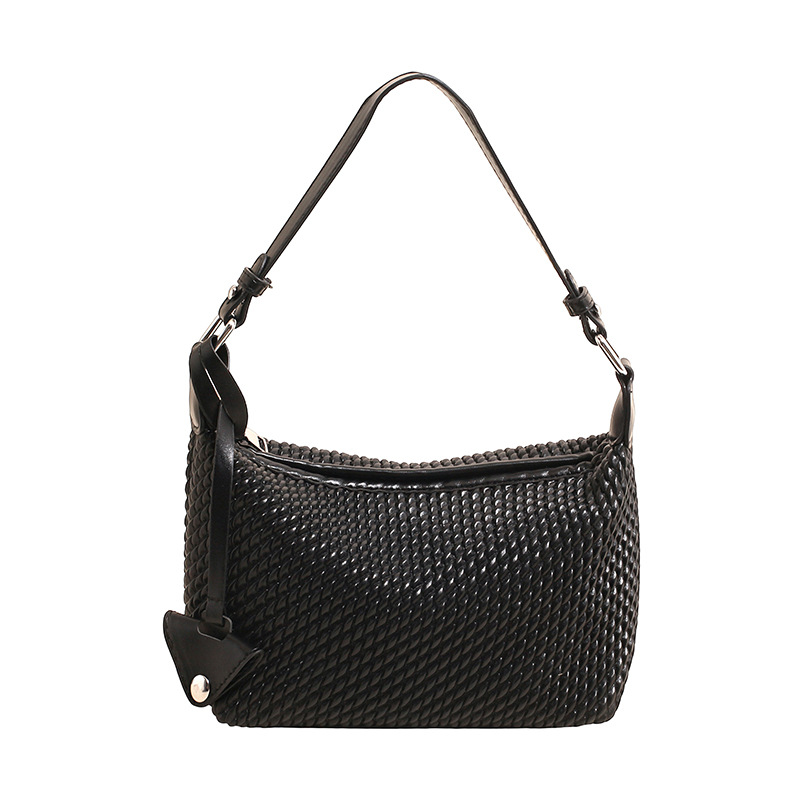 Nicho Zhong tejido bolso de brazo portátil mujeres 2026 nuevo versátil bolso de mano casual diario bolso de hombro sensación de bolso