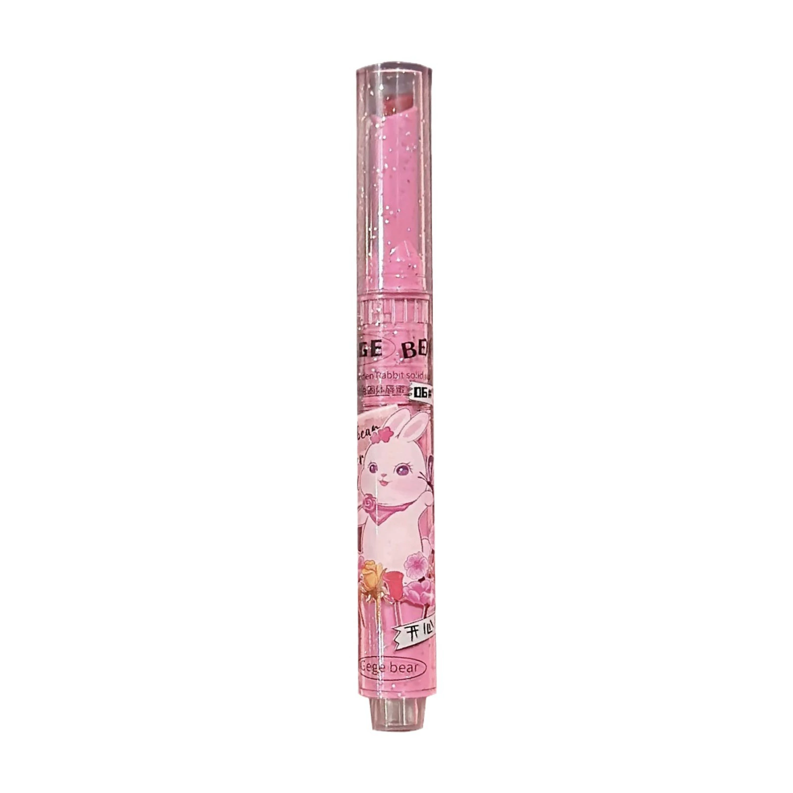 Solid Lip Gloss (Gege bear) Garden Pink Rabbit, 2 g, moisturizing glossy tint