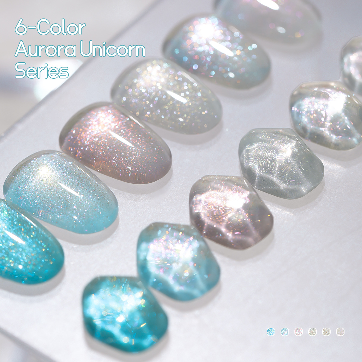 Esmalte de Uñas en Gel Fototerapia Aurora Efecto Brillante para Manicura